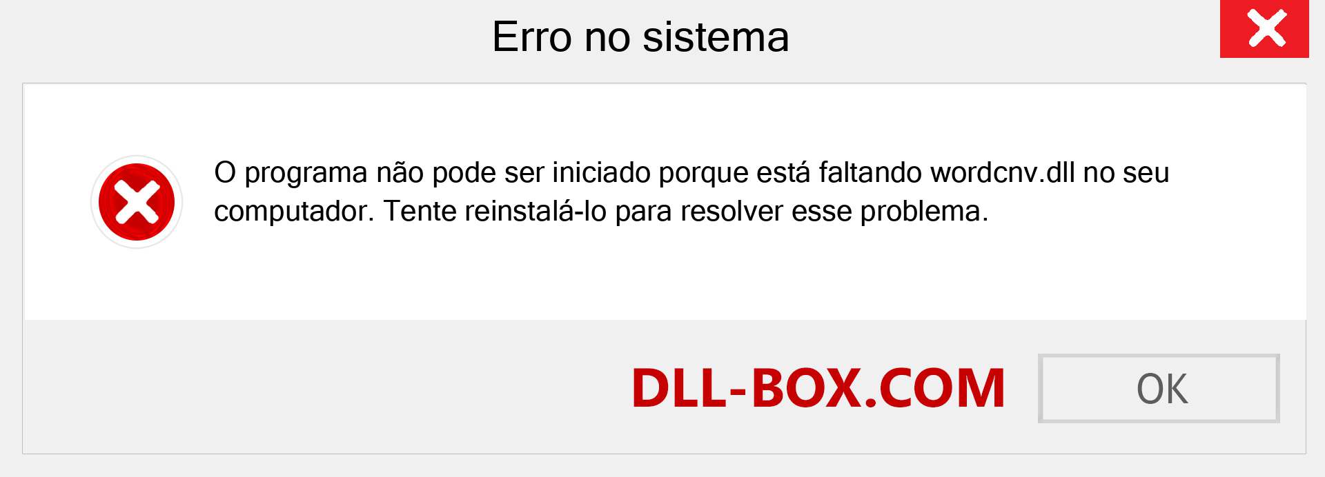 Arquivo wordcnv.dll ausente ?. Download para Windows 7, 8, 10 - Correção de erro ausente wordcnv dll no Windows, fotos, imagens